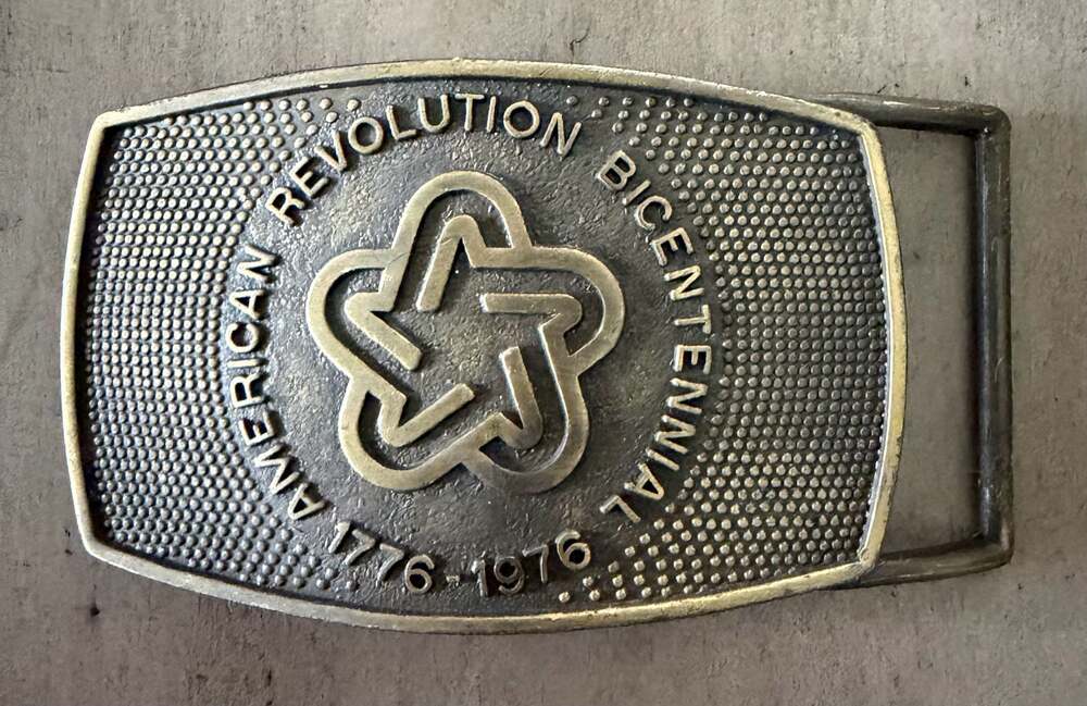Vintage American Revolution Bicentennial 1776-1976 Commemorative Belt Buckle by